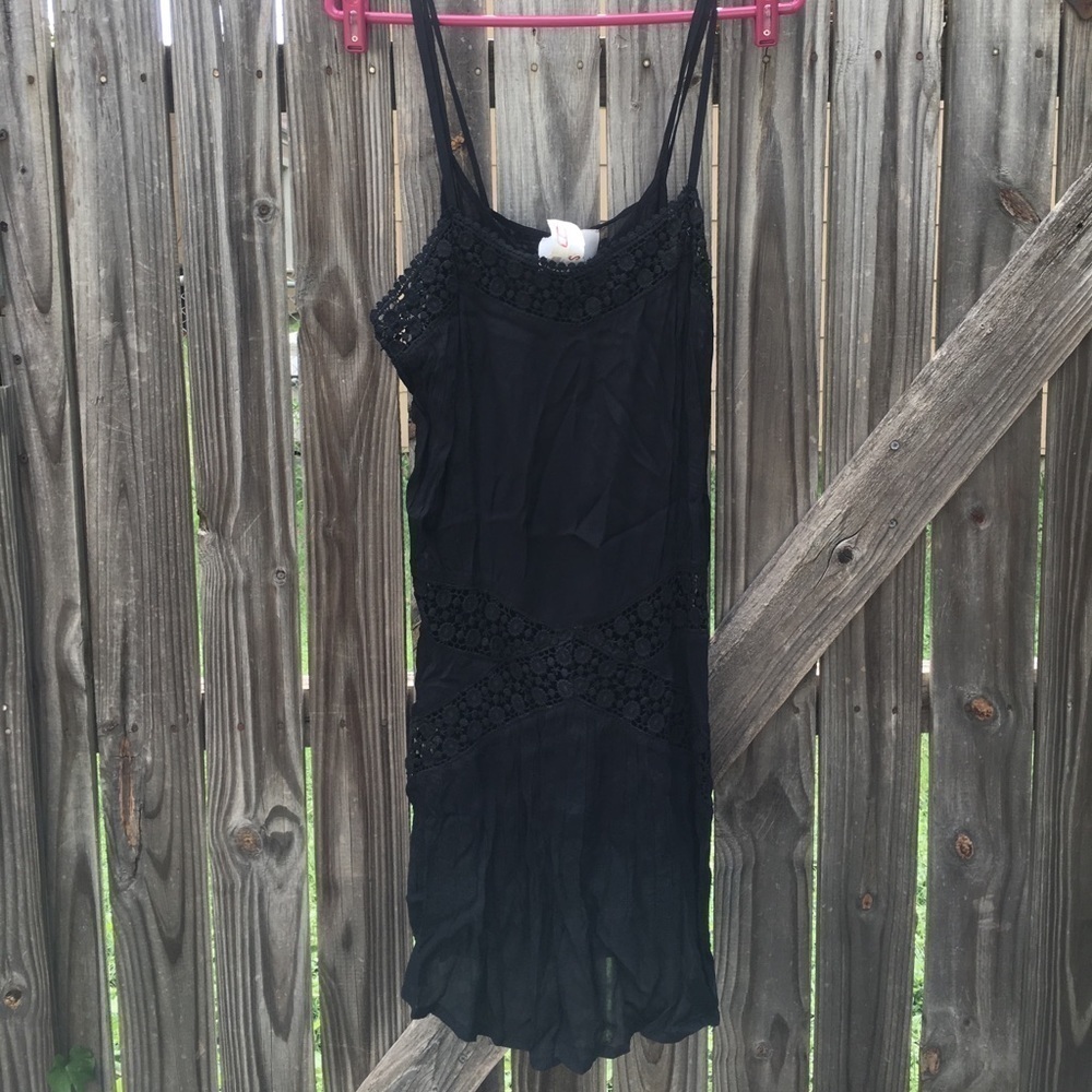 Chloe Oliver chiffon lace mini dress w slip
